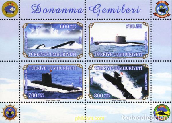 Sellos: 153614 MNH TURQUIA 2004 BARCOS DE GUERRA