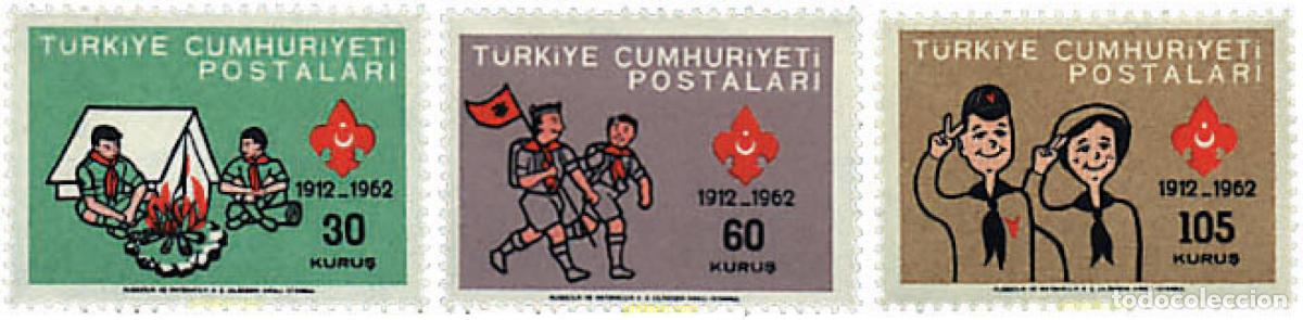 Sellos: 38766 MNH TURQUIA 1962 50 ANIVERSARIO DEL ESCULTISMO TURCO