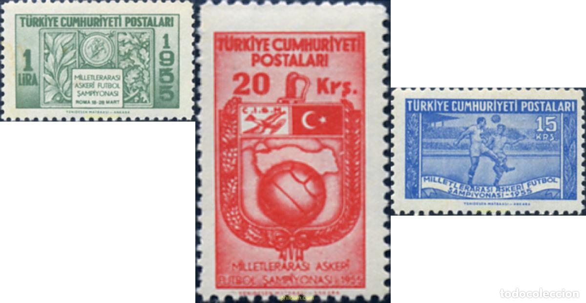 Sellos: 308630 MNH TURQUIA 1955 CAMPEONATOS INTERNACIONALES MILITARES DE FUTBOL