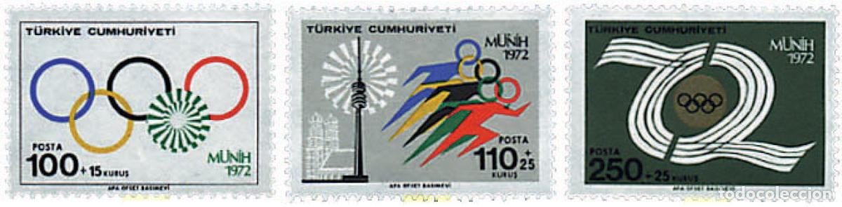 Sellos: 26514 MNH TURQUIA 1972 20 JUEGOS OLIMPICOS VERANO MUNICH 1972