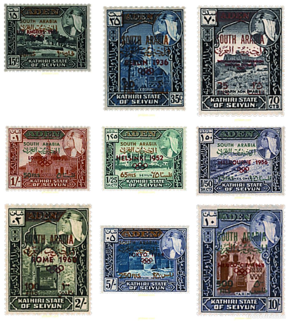 Sellos: 70202 MNH KATHIRI. Estado de Seiyun 1966 19 JUEGOS OLIMPICOS VERANO MEXICO 1968