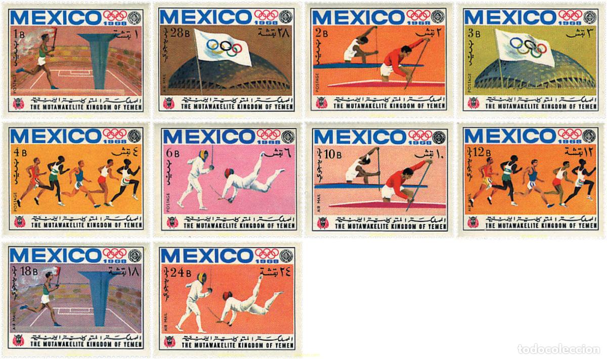 Sellos: 21305 MNH YEMEN. Reino 1968 19 JUEGOS OLIMPICOS VERANO MEXICO 1968