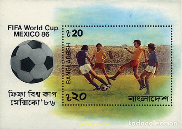 Sellos: 54234 MNH BANGLADESH 1986 COPA DEL MUNDO DE FUTBOL. MEXICO-86
