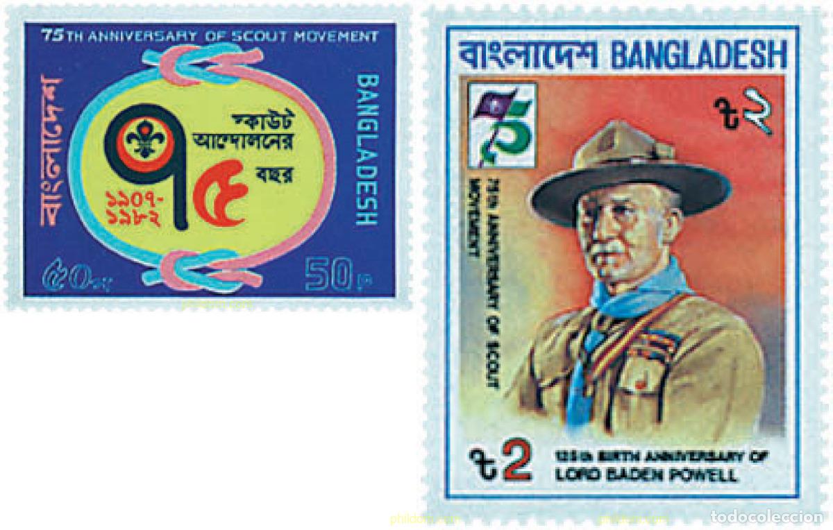 Sellos: 37950 MNH BANGLADESH 1982 75 ANIVERSARIO DEL ESCULTISMO