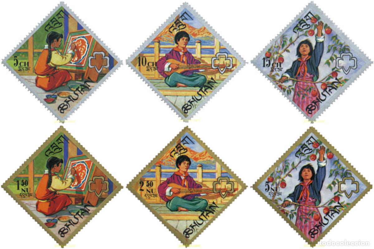 Sellos: 259712 HINGED BHUTAN 1967 ESCULTISMO FEMENINO