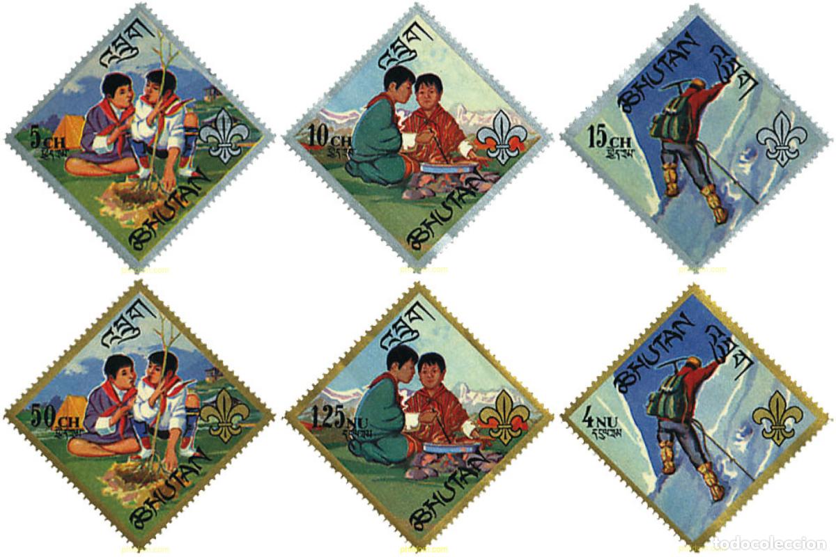 Sellos: 259711 HINGED BHUTAN 1967 ESCULTISMO EN BHUTAN