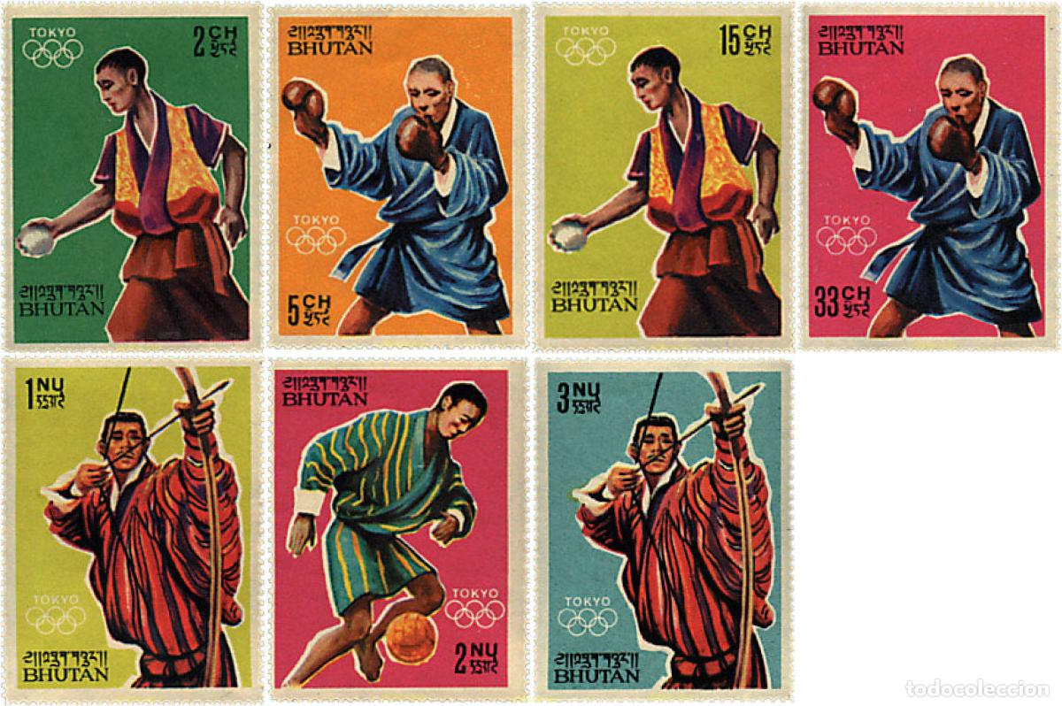 Sellos: 68028 MNH BHUTAN 1964 18 JUEGOS OLIMPICOS VERANO TOKIO 1964
