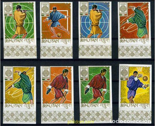 Sellos: 202108 MNH BHUTAN 1968 19 JUEGOS OLIMPICOS VERANO MEXICO 1968