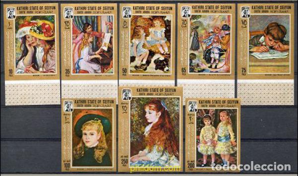 Sellos: 21158 MNH KATHIRI. Estado de Seiyun 1967 PINTURAS DE AUGUSTE RENOIR