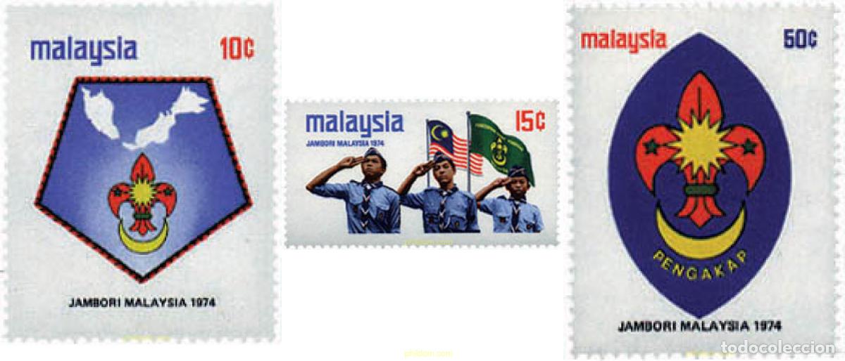 Sellos: 38325 MNH MALASIA 1974 JAMBOREE EN MALAYSIA