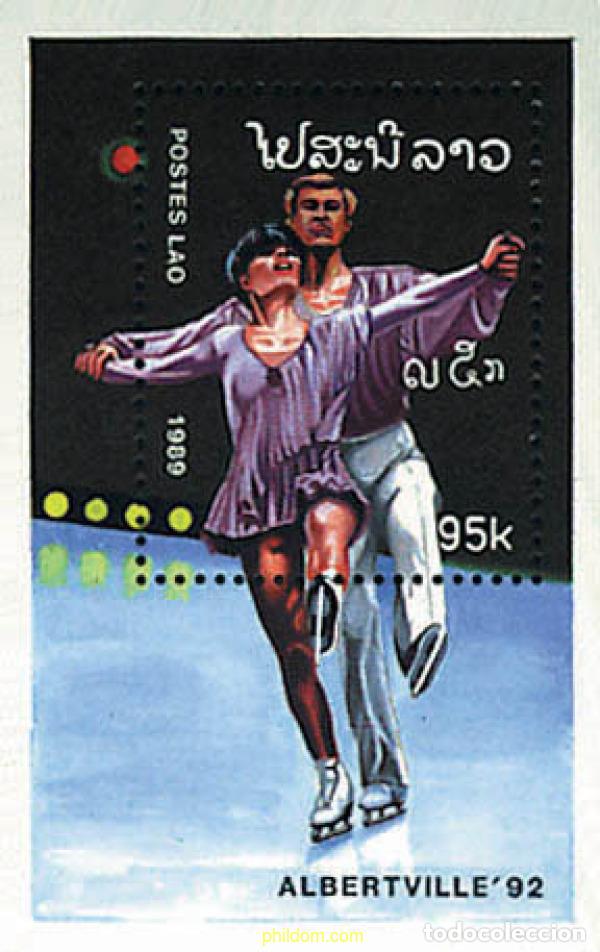 Sellos: 71095 MNH LAOS 1989 16 JUEGOS OLIMPICOS INVIERNO ALBERTVILLE 1992
