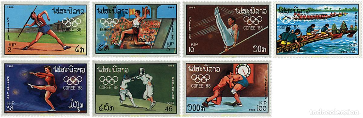 Sellos: 68803 MNH LAOS 1988 24 JUEGOS OLIMPICOS VERANO SEUL 1988