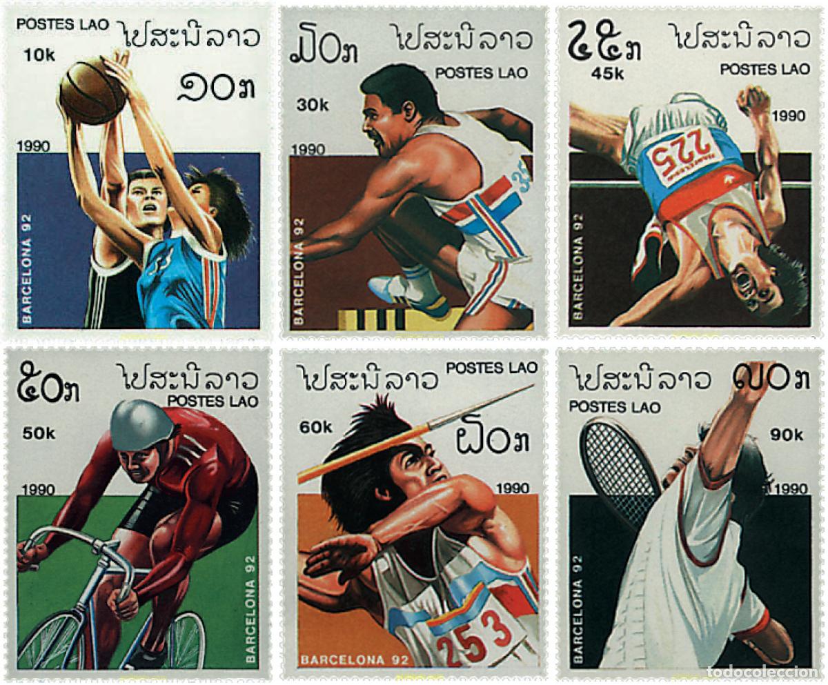 Sellos: 68248 MNH LAOS 1990 25 JUEGOS OLIMPICOS VERANO BARCELONA 1992