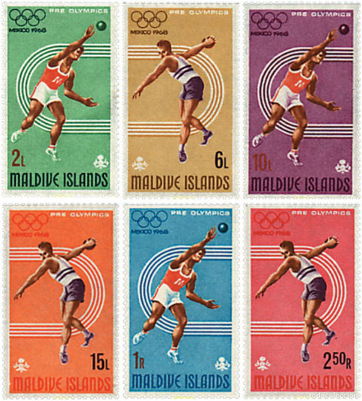 Selos: 27332 MNH MALDIVAS 1968 19 JUEGOS OLIMPICOS VERANO MEXICO 1968