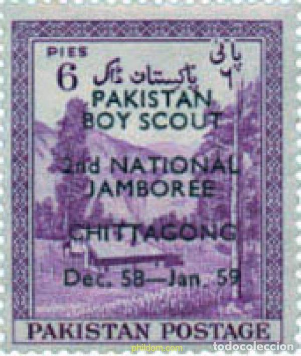 Sellos: 231202 MNH PAKISTAN 1958 2 JAMBOREE NACIONAL EN CHITTAGONG