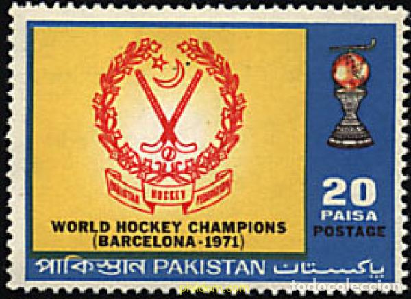 Sellos: 251543 HINGED PAKISTAN 1971 1 COPA DEL MUNDO DE HOCKEY SOBRE HIERBA EN BARCELONA