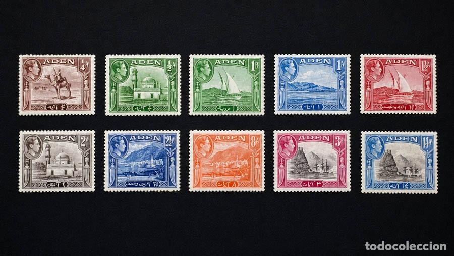 Sellos: Aden 1939-1948, Protectorado Brit&aacute;nico. Los de las im&aacute;genes
