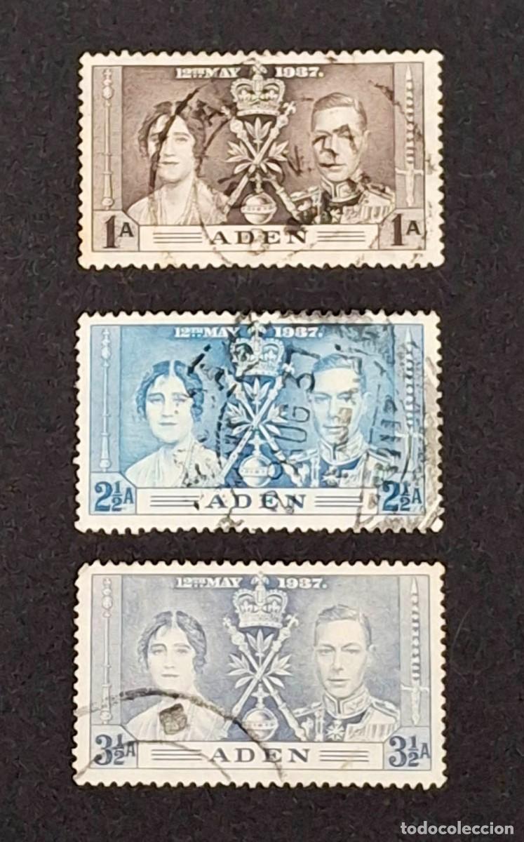Sellos: Aden 1937 Coronation, Protectorado Brit&aacute;nico