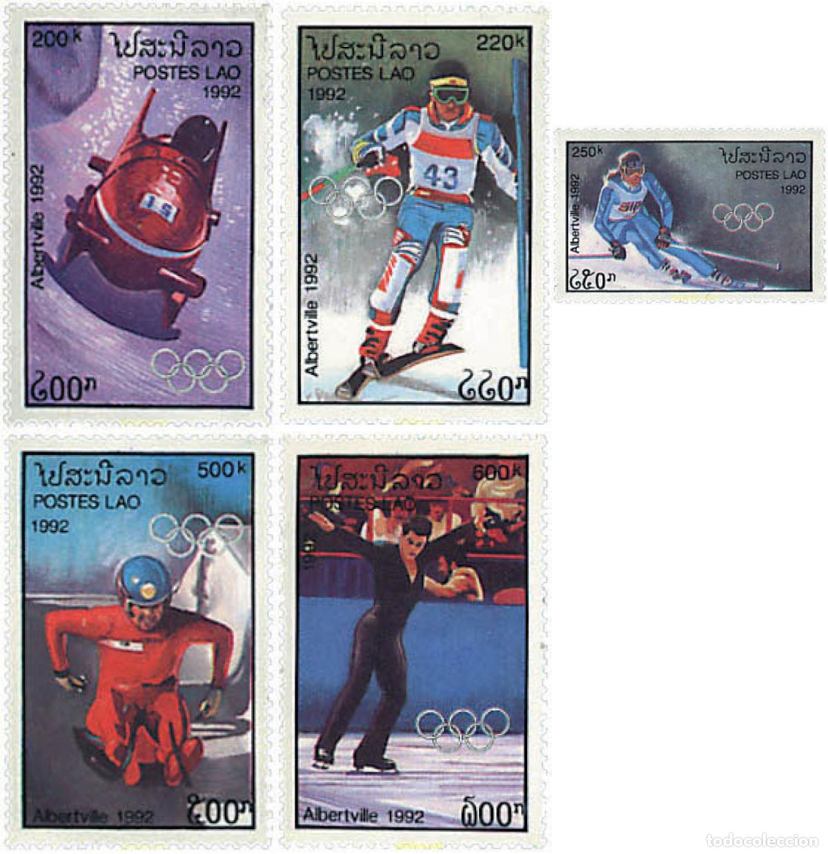 Sellos: 71102 MNH LAOS 1992 16 JUEGOS OLIMPICOS INVIERNO ALBERTVILLE 1992