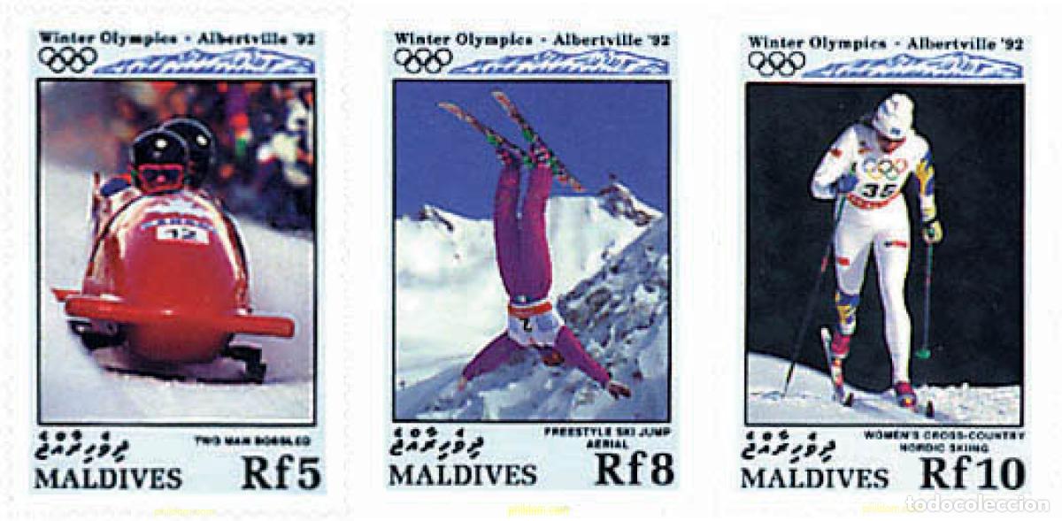 Sellos: 71340 MNH MALDIVAS 1992 16 JUEGOS OLIMPICOS INVIERNO ALBERTVILLE 1992