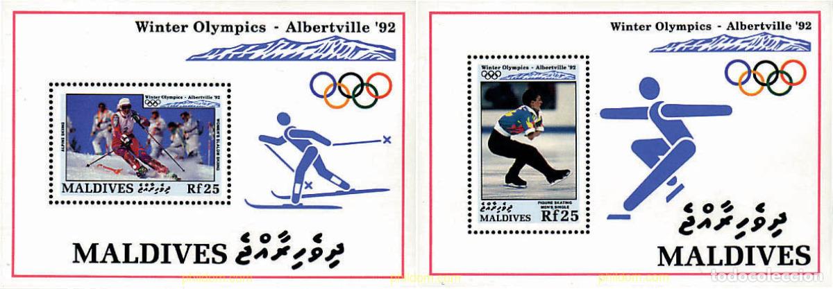 Sellos: 71254 MNH MALDIVAS 1992 16 JUEGOS OLIMPICOS INVIERNO ALBERTVILLE 1992