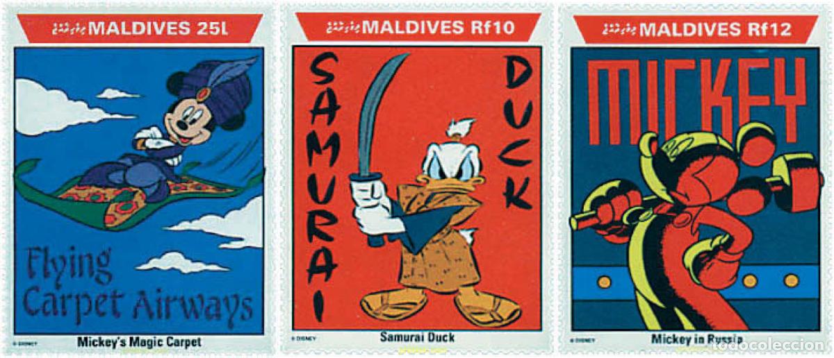 Sellos: 340683 MNH MALDIVAS 1992 PASEO POR EL MUNDO DE MICKEY Y SUS AMIGOS
