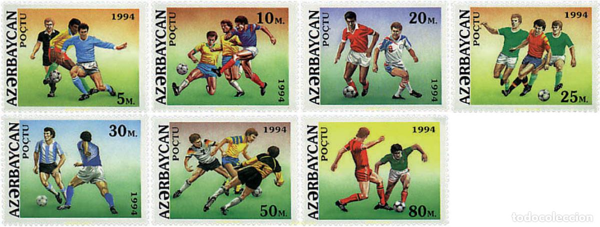 Sellos: 83834 MNH AZERBAIYAN 1994 COPA DEL MUNDO DE FUTBOL. USA-94