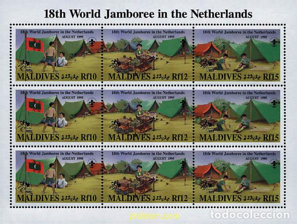 Sellos: 10878 MNH MALDIVAS 1995 18 JAMBOREE MUNDIAL EN HOLANDA