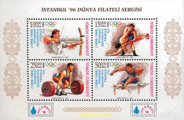 Sellos: 67424 MNH TURQUIA 1996 CENTENARIO DE LOS JUEGOS OLIMPICOS