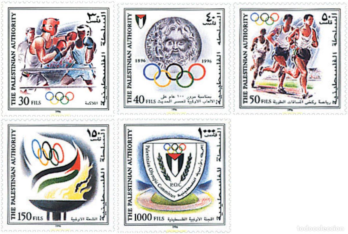 Sellos: 74022 MNH PALESTINA 1996 26 JUEGOS OLIMPICOS VERANO ATLANTA 1996 - CENTENARIO DE LOS JUEGOS OLIMPIC
