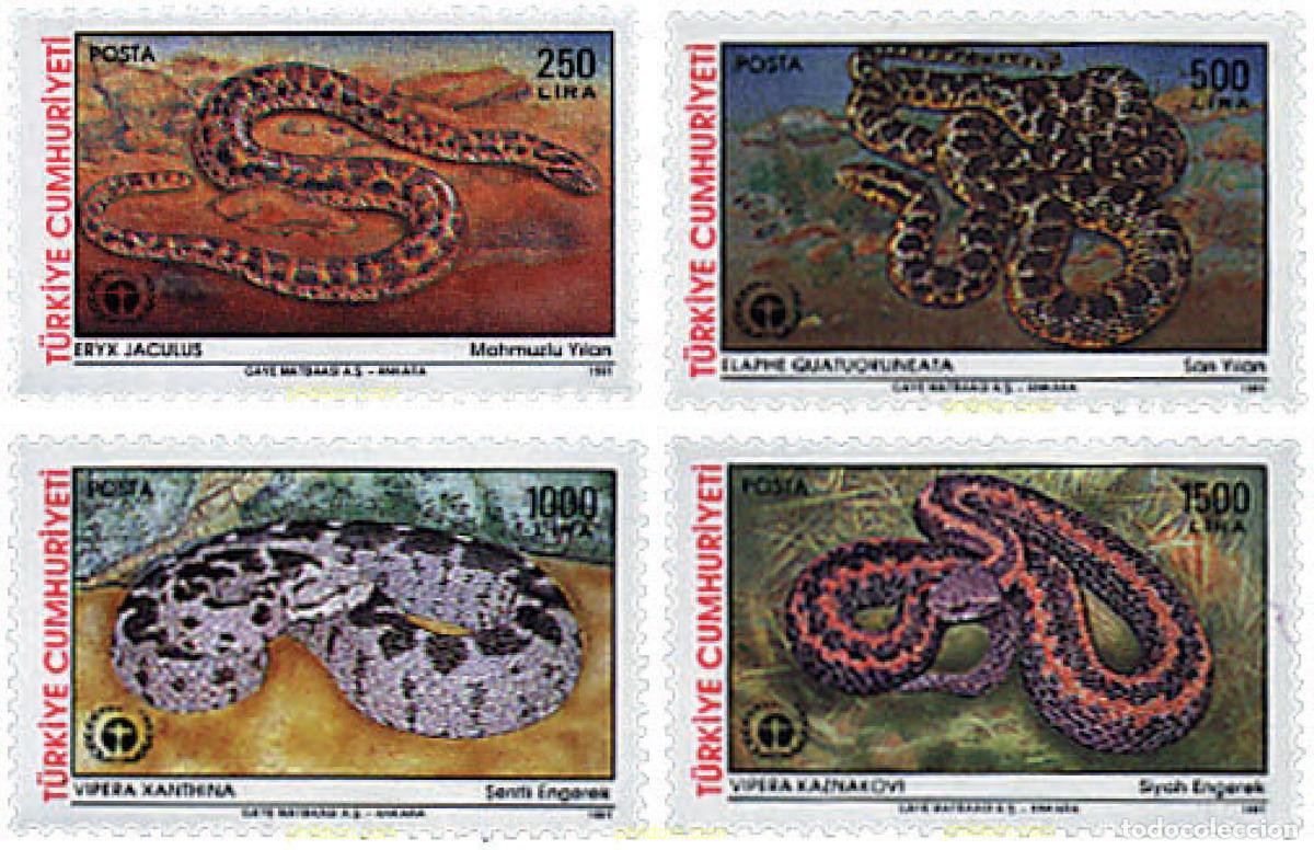 Sellos: 28298 MNH TURQUIA 1991 SERPIENTES