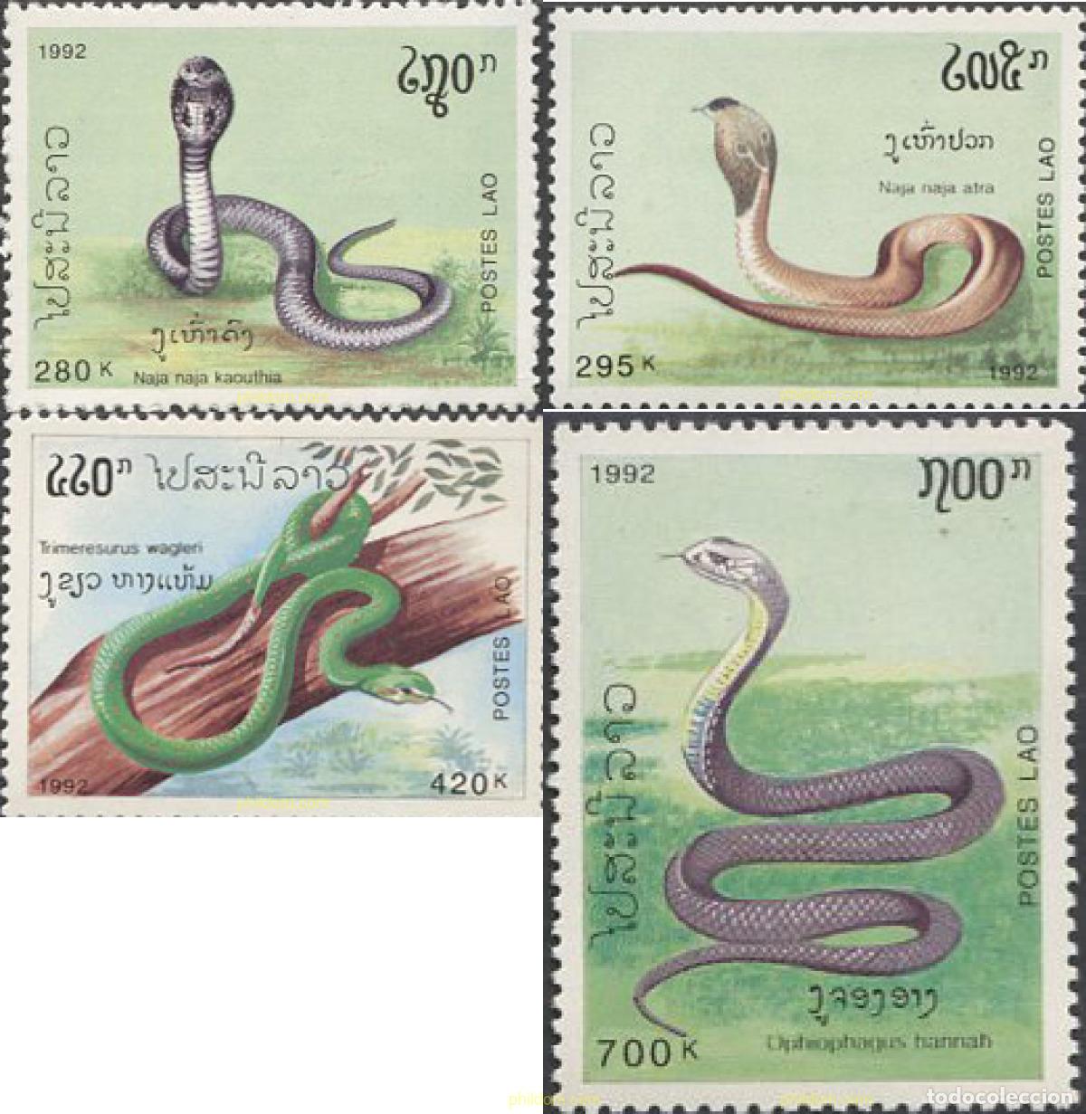 Sellos: 41289 MNH LAOS 1992 REPTILES