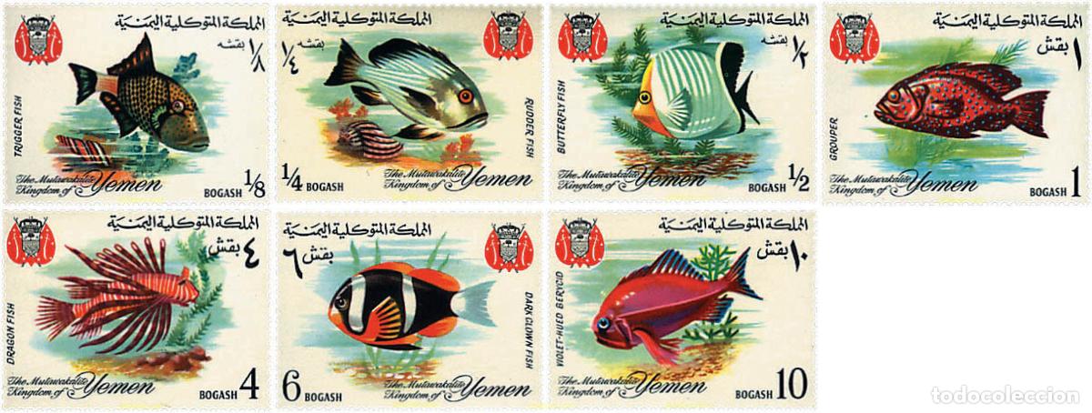 Sellos: 34432 MNH YEMEN. Reino 1967 PECES