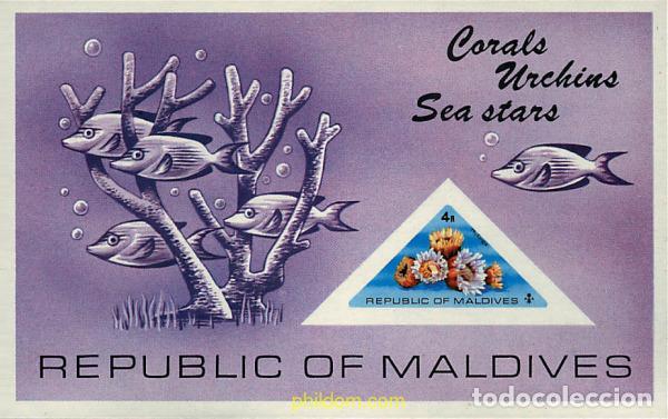 Sellos: 50900 MNH MALDIVAS 1975 FAUNA MARINA