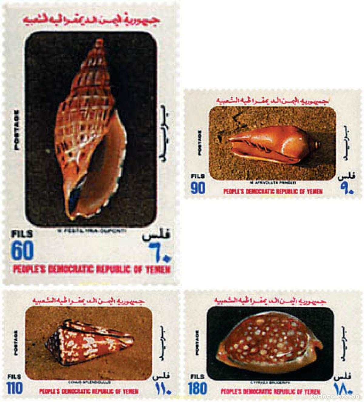 Sellos: 52872 MNH YEMEN DEL SUR 1977 CONCHAS