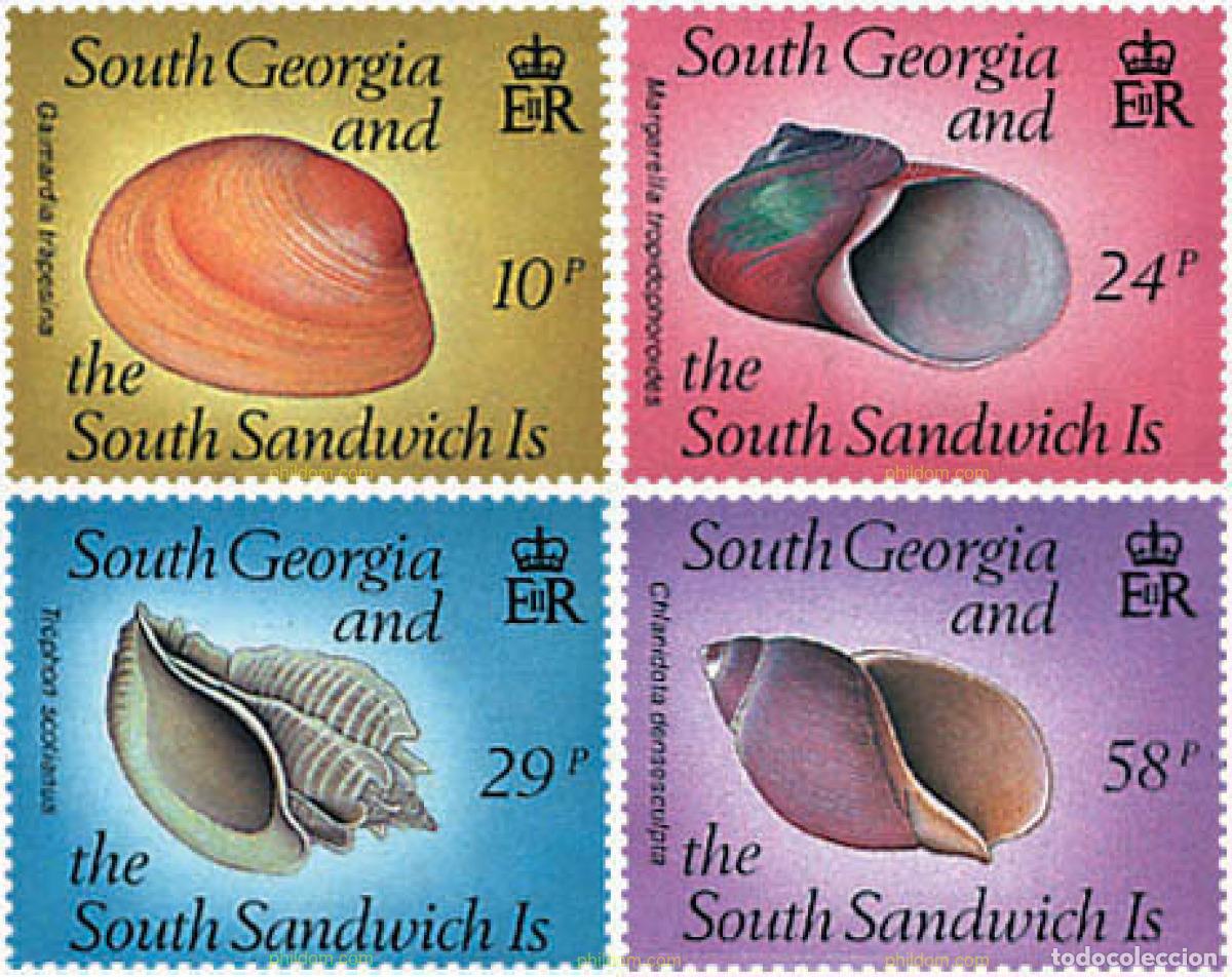 Sellos: 89720 MNH GEORGIA SUR Y SANDWICH SUR 1988 CONCHAS