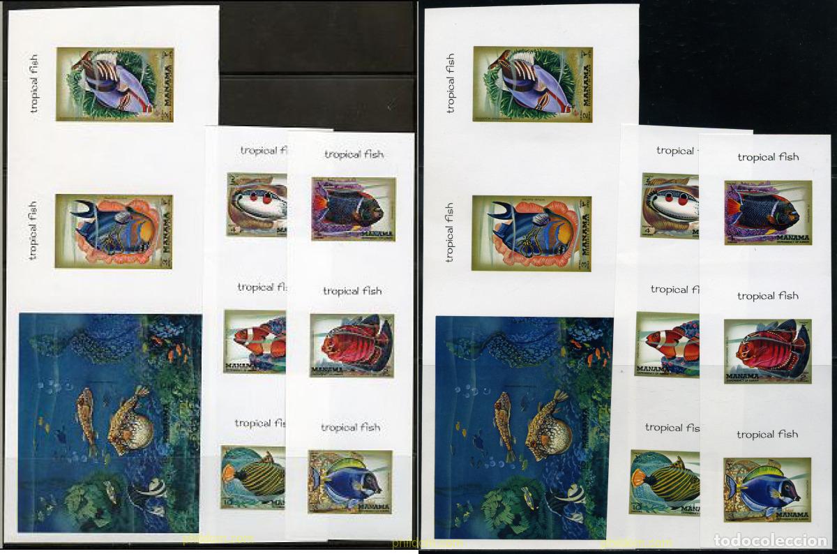 Sellos: 218778 MNH MANAMA 1971 PECES TROPICALES