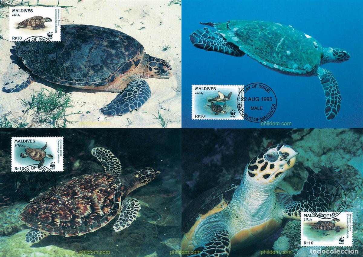 Sellos: 7411 MNH MALDIVAS 1995 TORTUGA CAREY