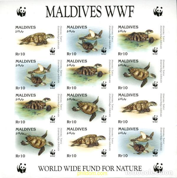 Sellos: 12759 MNH MALDIVAS 1995 TORTUGA CAREY