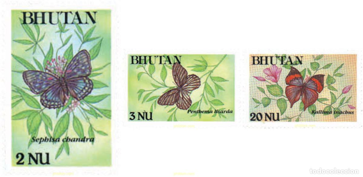 Sellos: 292731 MNH BHUTAN 1990 MARIPOSAS