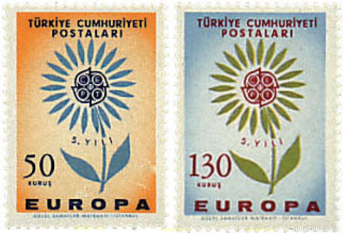 Sellos: 97467 MNH TURQUIA 1964 EUROPA CEPT. MARGARITA CON 22 PETALOS