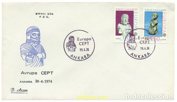Sellos: 23724 MNH TURQUIA 1974 EUROPA CEPT. ESCULTURAS