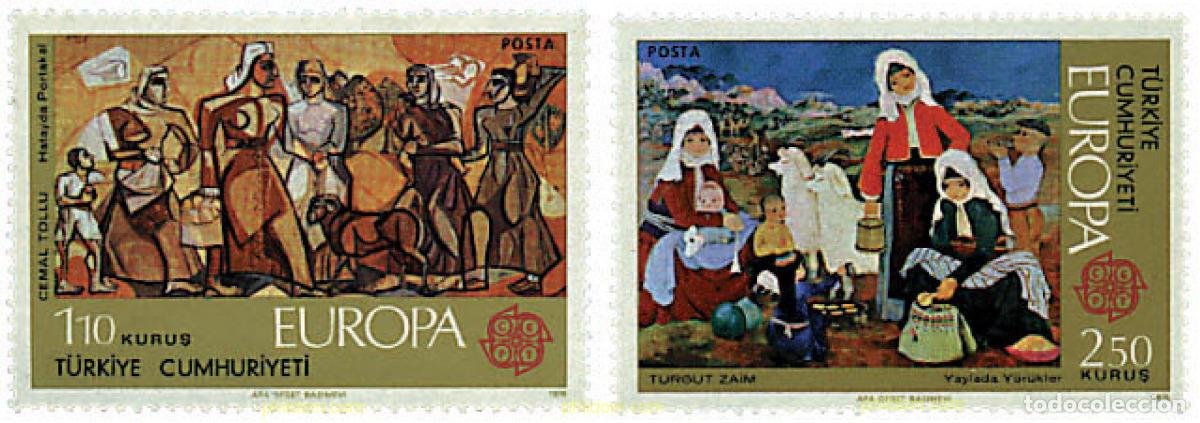 Sellos: 62281 MNH TURQUIA 1975 EUROPA CEPT. PINTURAS