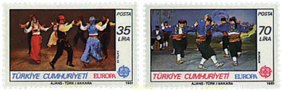 Sellos: 62473 MNH TURQUIA 1981 EUROPA CEPT. FOLCLORE