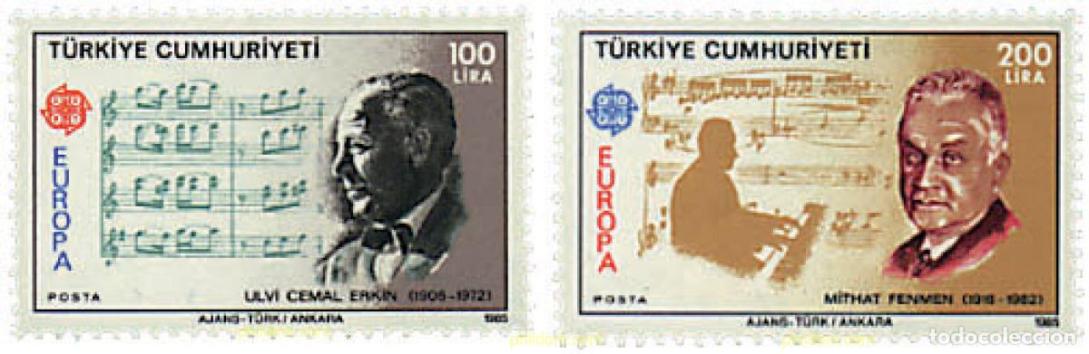 Sellos: 62607 MNH TURQUIA 1985 EUROPA CEPT. A&Ntilde;O EUROPEO DE LA MUSICA