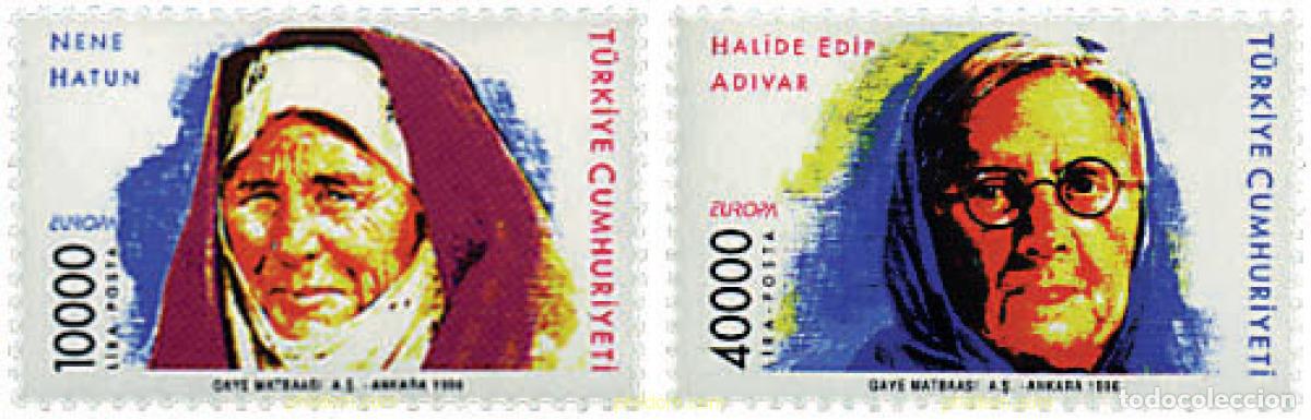 Sellos: 63037 MNH TURQUIA 1996 EUROPA CEPT. MUJERES CELEBRES