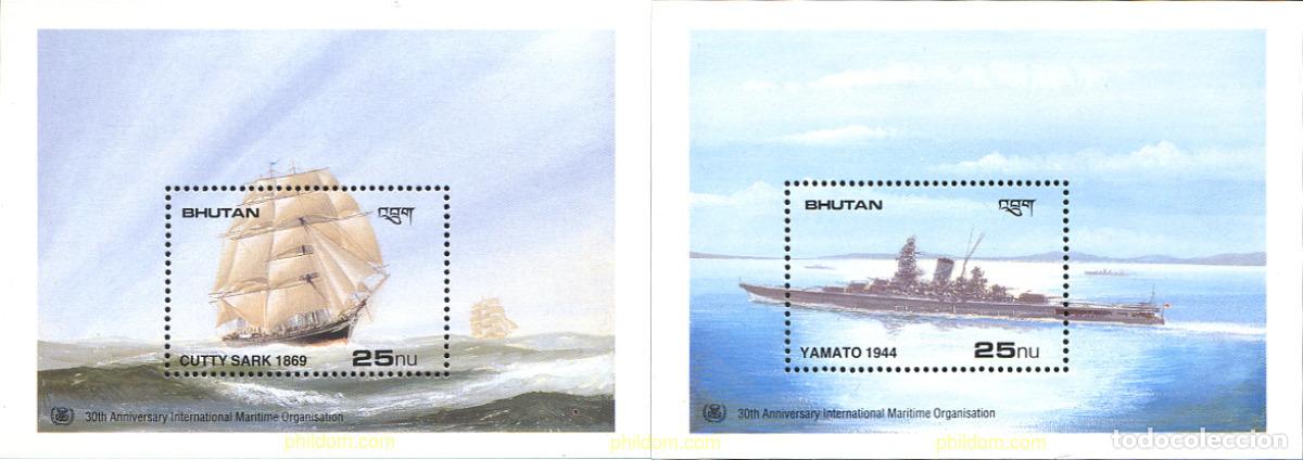 Sellos: 293081 MNH BHUTAN 1989 30 ANIVERSARIO DE LA ORGANIZACION MARITIMA INTERNACIONAL
