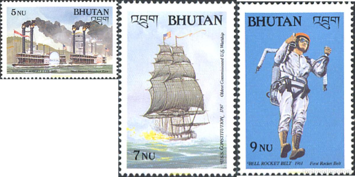 Sellos: 292378 MNH BHUTAN 1988 MEDIOS DE TRANSPORTE