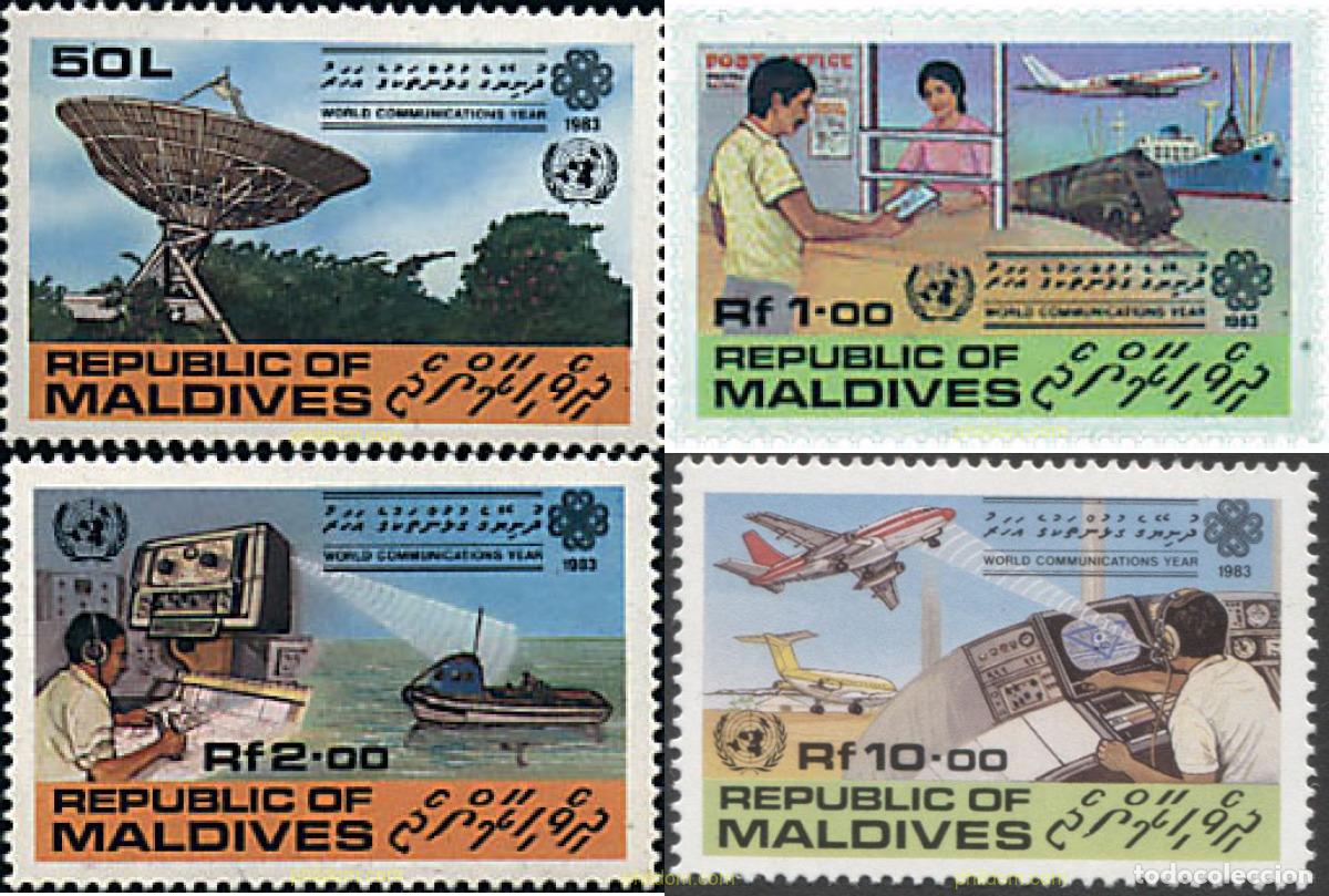 Sellos: 55807 MNH MALDIVAS 1983 A&Ntilde;O INTERNACIONAL DE LAS COMUNICACIONES