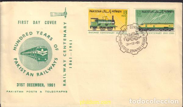 Sellos: 391429 MNH PAKISTAN 1961 CENTENARIO DEL FERROCARRIL